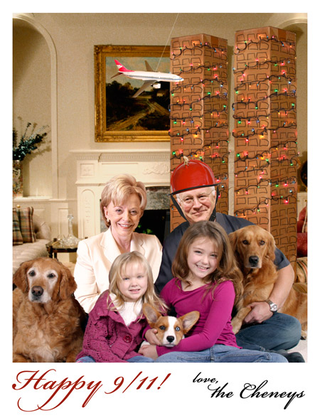 A copy of the card Cheney sends to all family, friends, and widows of 9/11.
